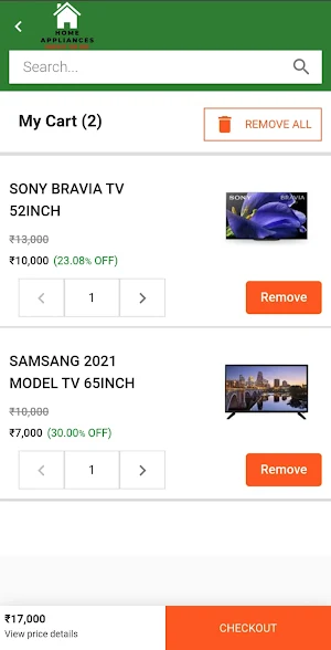 Home Cart - Shop Appliances Screenshot 1