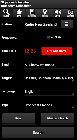 Skywave Schedules Screenshot 0