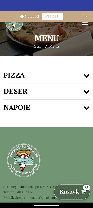 Pizzeria Vinci Promenady Screenshot 0