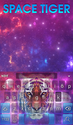 Space Tiger Animated Keyboard + Live Wallpaper Screenshot 1