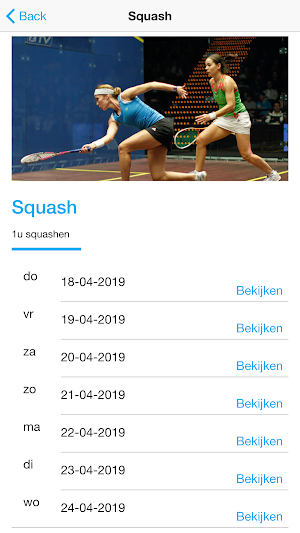 Squash Harderwijk Screenshot 1