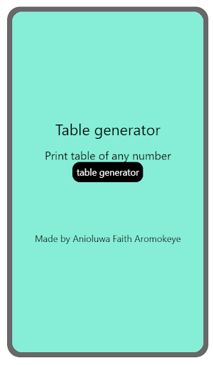 Table Generator Screenshot 1
