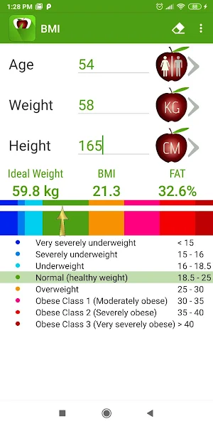 BMI Calculator 🍎 Screenshot 2