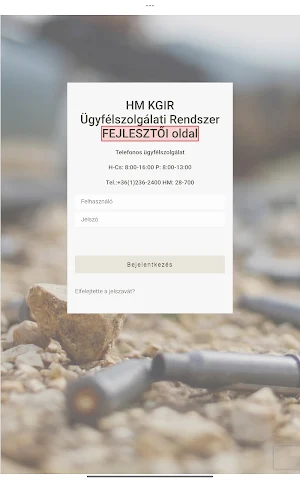 HM KGIR ÜSZR Mobil Alkalmazás Screenshot 2