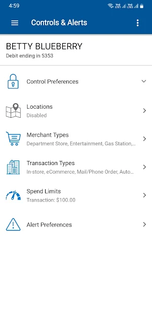 FB/MF Card Control Screenshot 2