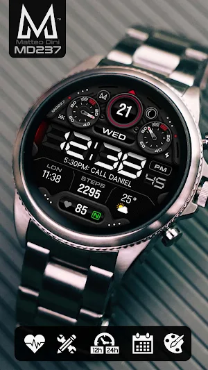 MD237 Digital watch face Screenshot 0