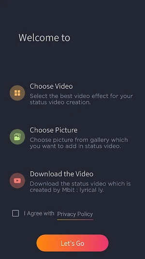 MV Video Maker : Lyrical.ly Video Status Maker Screenshot 1