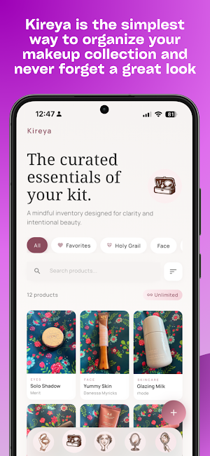 Kireya: Makeup Organizer Screenshot 1