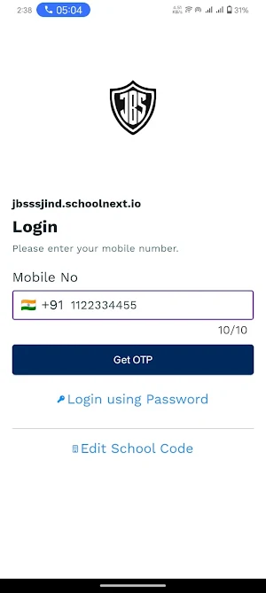 PARENT APP- JBSSS ASSAN Screenshot 1
