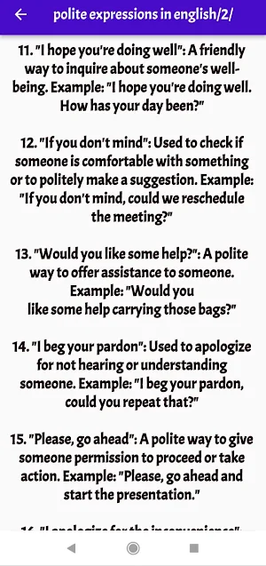 polite expressions in english Screenshot 2