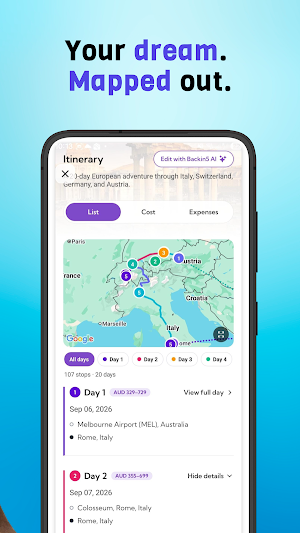 Back In 5: AI Trip Planner Screenshot 2