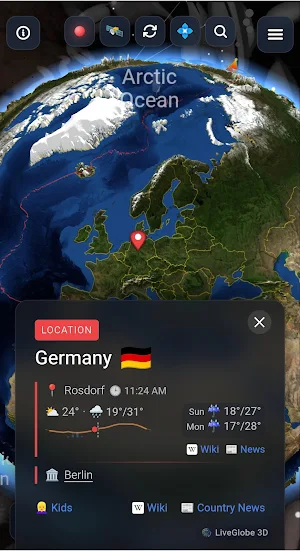 LiveGlobe: ISS & Earthquakes Screenshot 2