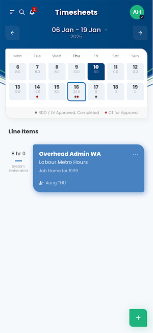 Pacific Energy Timesheet Screenshot 0
