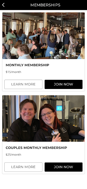 Zed’s Beer Membership Screenshot 1