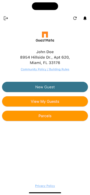 GuestMate App Screenshot 1