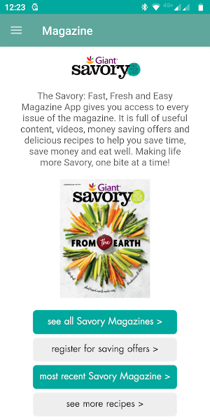 Savory Magazine by Giant Food Screenshot 0