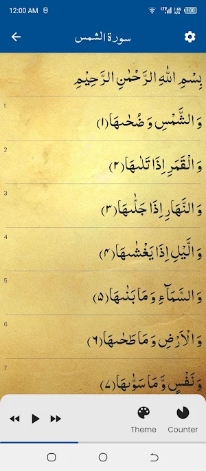 Surah Shams سورة الشمس Screenshot 2