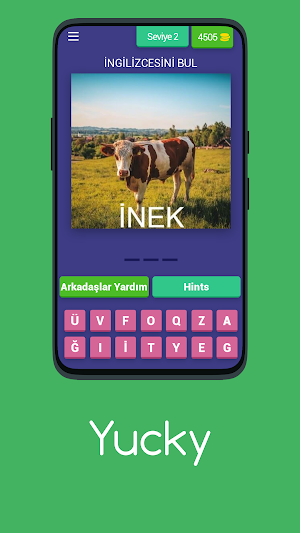 YUCKY - Turkish English Words Screenshot 2