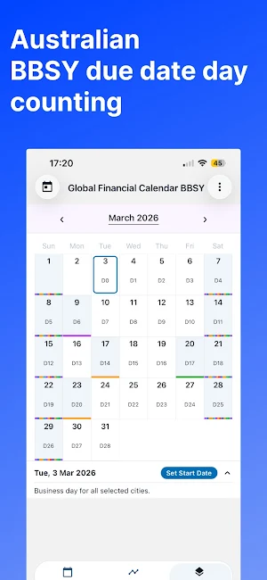 Global Financial Calendar BBSY Screenshot 3