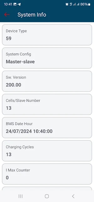 BMS Smart Battery Manitou Screenshot 3