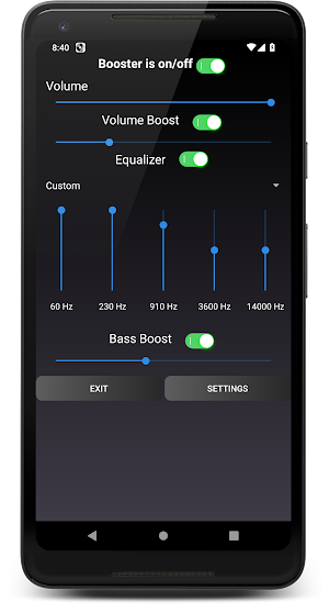 Volume Booster, Equalizer and Bass Boost for Music Screenshot 3