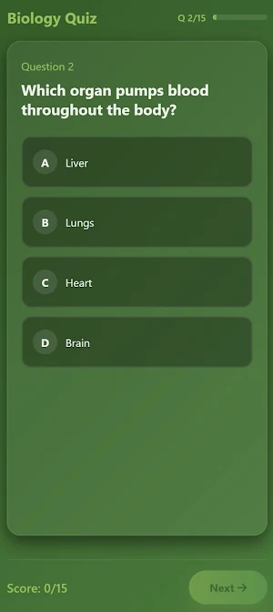 Biology Circus Casino Quiz Screenshot 1