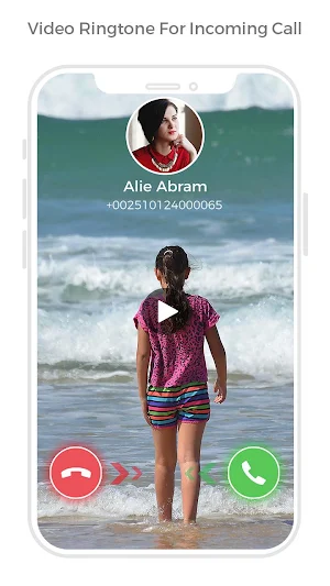 Full Screen Video Ringtone for Incoming Call Screenshot 0