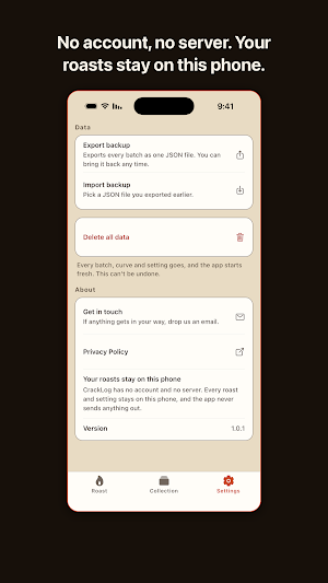 CrackLog: Coffee Roast Log Screenshot 3