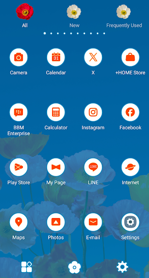 Colorful Poppies Theme +HOME Screenshot 2