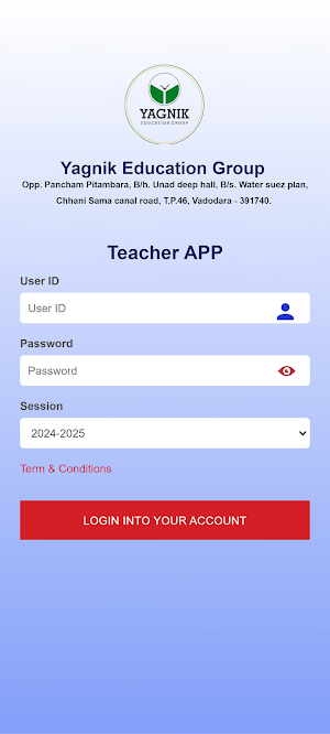 YAGNIK EDUCATION TEACHER APP Screenshot 0