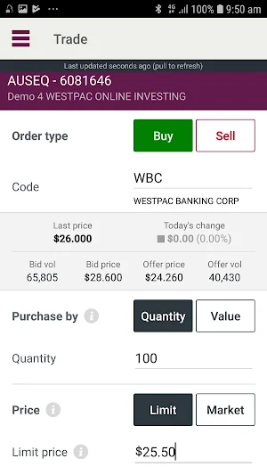 Westpac Online Investing Screenshot 3