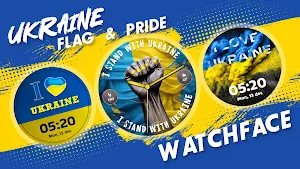 Ukraine Flag & Pride Watchface Screenshot 2