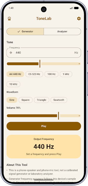 ToneLab: Tone Generator Screenshot 0