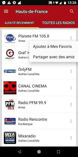 Stations Radio de Hauts-de-Fra Screenshot 1