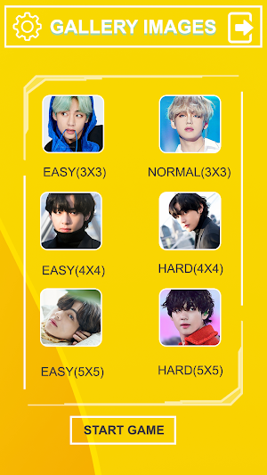 Kim Tae-Hyung Slide Puzzle Screenshot 1