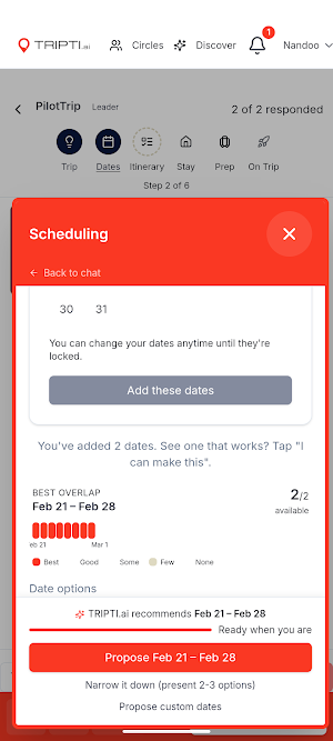 TRIPTI.ai - Group Trip Planner Screenshot 2