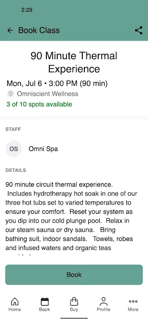 Omniscient Wellness Spa Screenshot 2