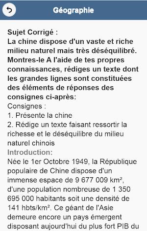 Géographie : Sujets Corrigés Screenshot 1