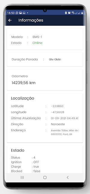 Blindados Rastreamento Screenshot 2