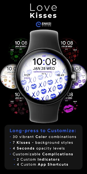 Love Kisses - colorful digital Screenshot 2