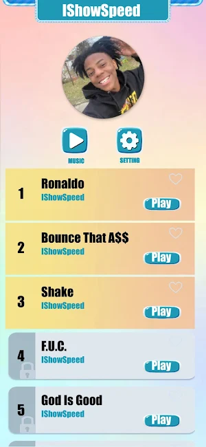 IShowSpeed Music Tiles Game Screenshot 0