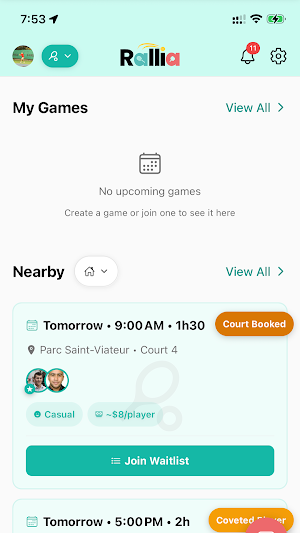 Rallia - Tennis & Pickleball Screenshot 2