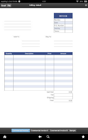 Commercial Invoices Screenshot 0
