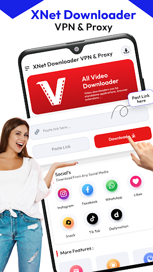XNet Downloader VPN & Proxy Screenshot 1