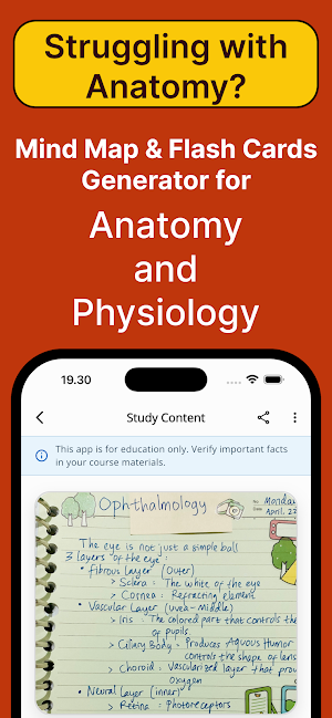 Anatomy Note Mindmap Flashcard Screenshot 0