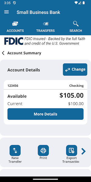 Small Business Bank Screenshot 2