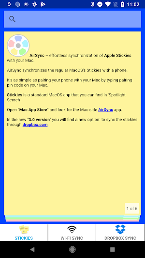 AirSync for Apple Stickies Screenshot 1