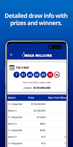 Mega Millions Results Screenshot 1