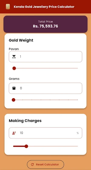 Kerala Gold Price Calculator Screenshot 2