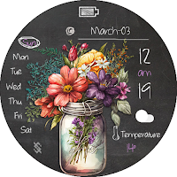 BFF118- Blackboard Art Flower